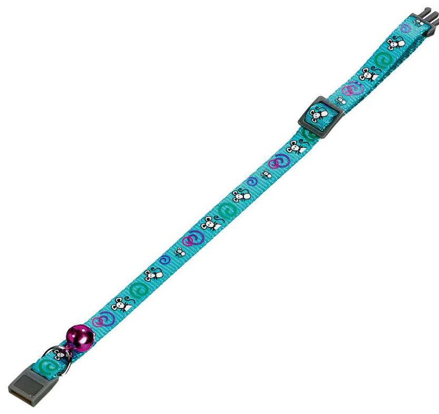 Gatos Karlie Flamingo Collares | Karlie Flamingo Collar Art Sportiv Azul Con Ratones Para Gatos