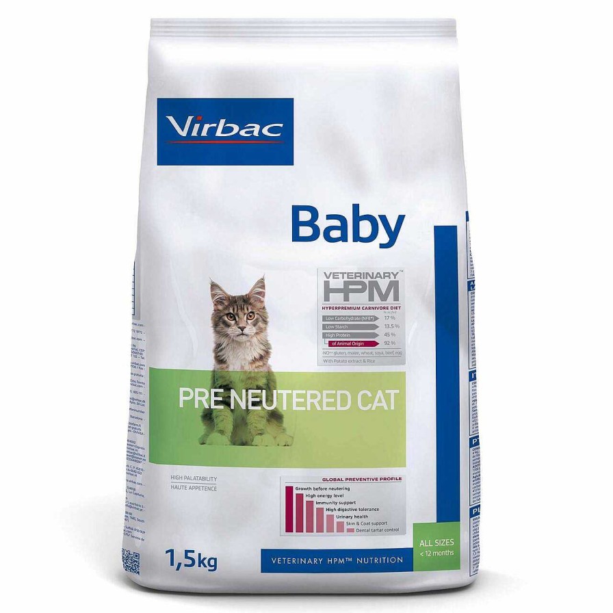 Gatos HPM Dieta Veterinaria | Hpm Pienso Virbac Veterinary Baby Pre Neutered Para Gatitos