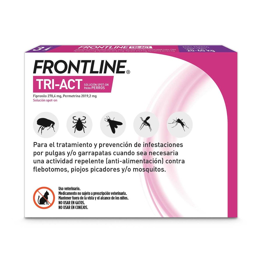 Perros Frontline Pipetas | Frontline Pipetas Tri-Act Soluci N Spot-On Para Perros De 20-40 Kg