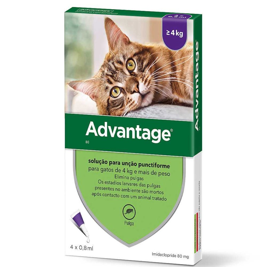 Gatos Advantage Pipetas | Advantage Pipetas Para Gatos +4 Kg (80Ml)