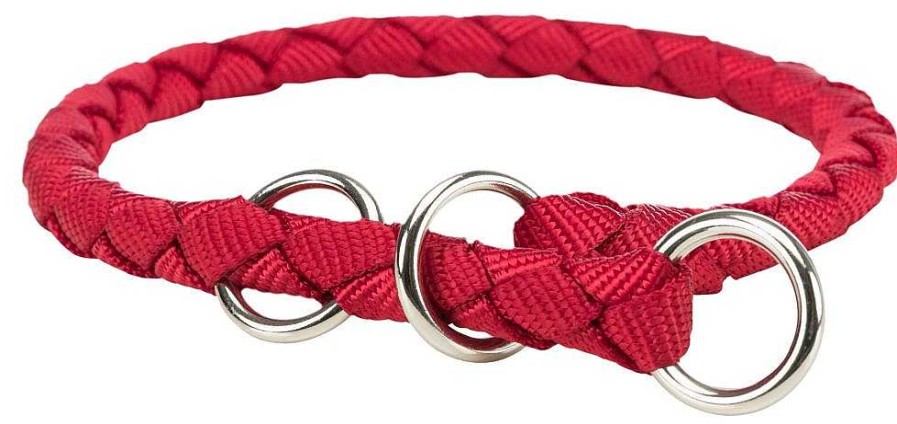 Perros Trixie Collares | Trixie Collar Redondo De Nylon Educaci N New Cavo Rojo