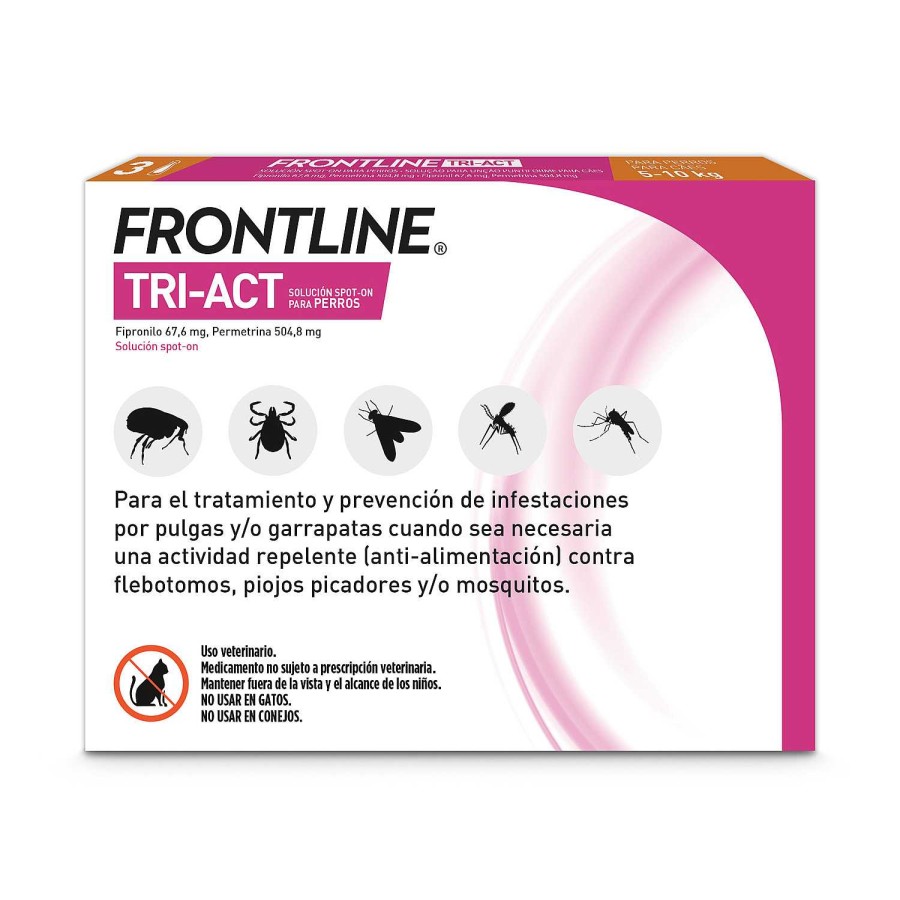 Perros Frontline Pipetas | Frontline Pipetas Tri-Act Soluci N Spot-On Para Perros De 5-10 Kg