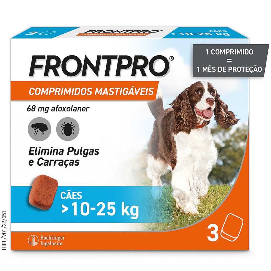 Perros Frontpro Internos | Frontpro Comprimidos Masticables Antiparasitarios Perros De 10 A 25 Kg (68 Mg)