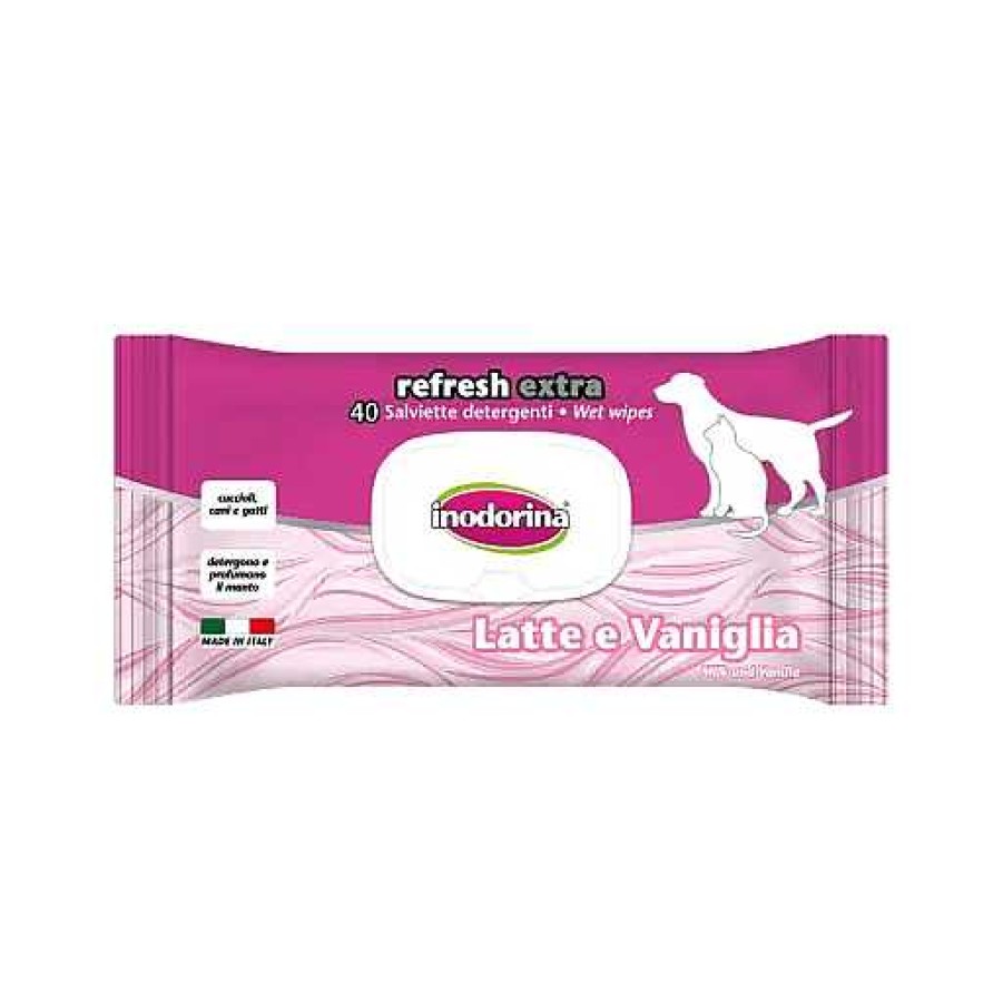 Gatos Inodorina Desodorizantes | Inodorina Toallitas H Medas Refresh Extra - Leche Y Vainilla