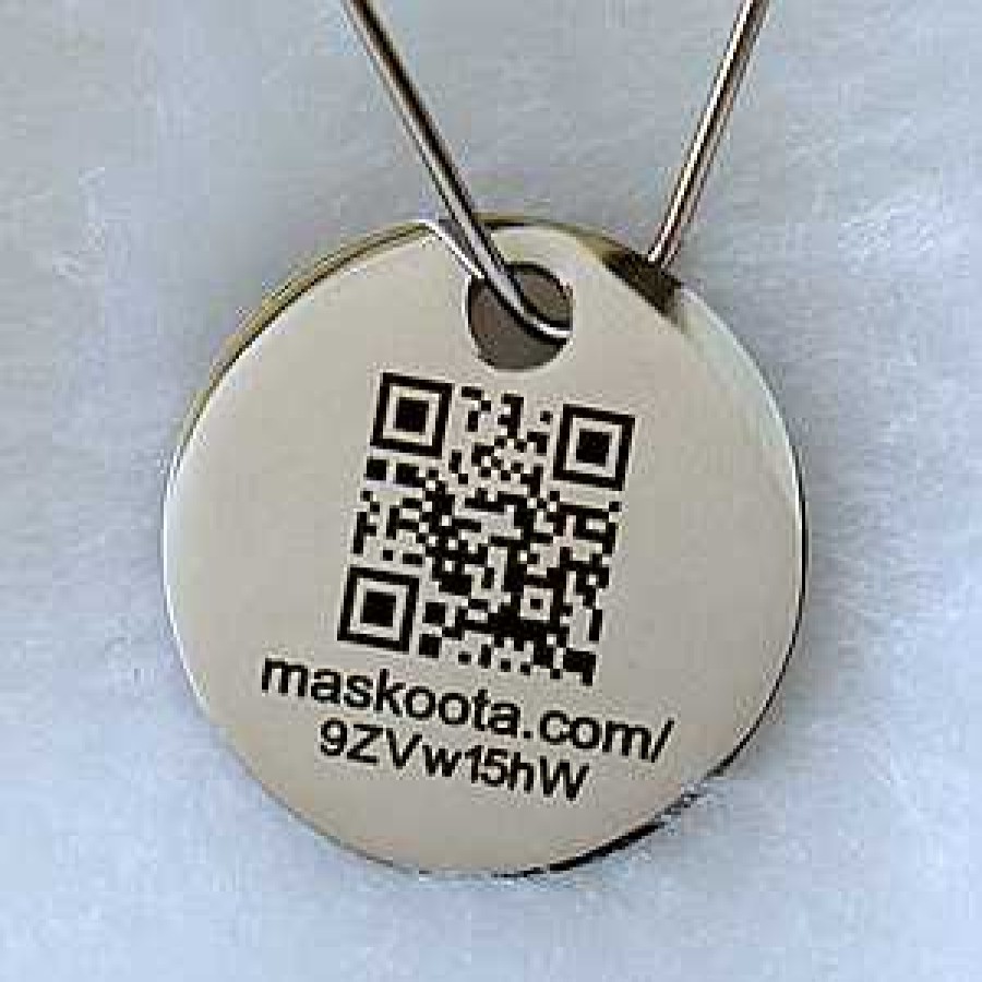 Perros Maskoota Accesorios | Maskoota Chapa Circular Identificativa Con Qr