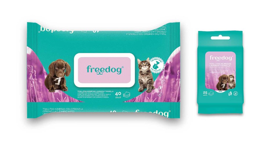 Perros Freedog Limpieza Y Desinfecci N | Freedog Toallitas H Medas Lavanda & Vainilla Para Perro Y Gato