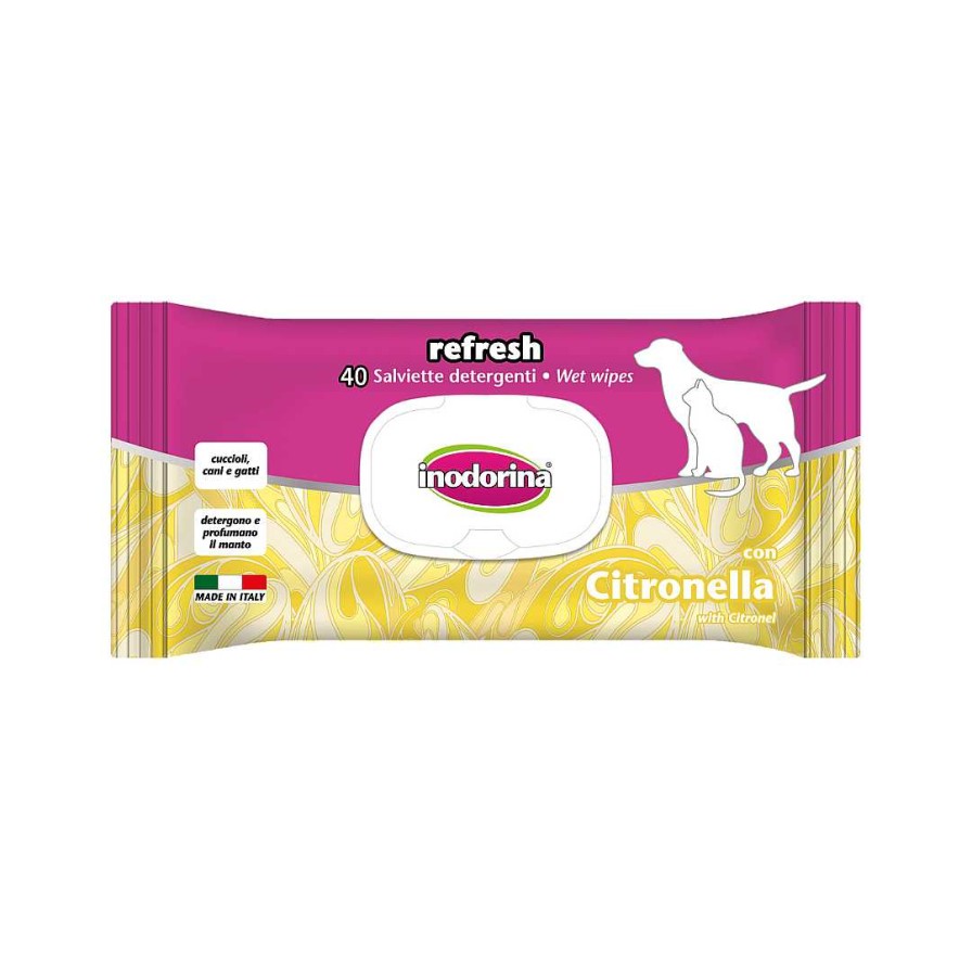 Gatos Inodorina Desodorizantes | Inodorina Toallitas H Medas Refresh Citronela Para Perros Y Gatos