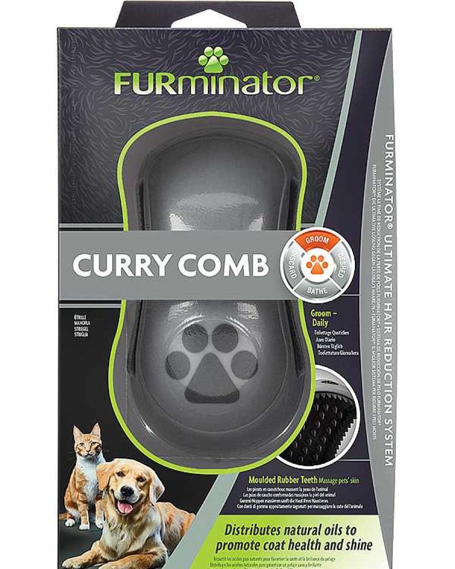 Gatos FURminator Peines Y Cepillos | Furminator Manopla Curry Comb Para Perros Y Gatos