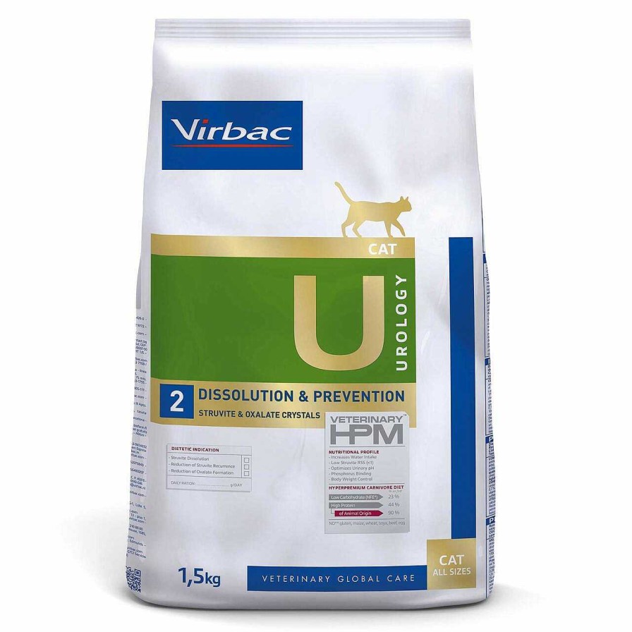 Gatos HPM Dieta Veterinaria | Hpm Pienso Virbac Veterinary U2 Urology Dissolution & Prevention Para Reducir C Lculos En Gatos