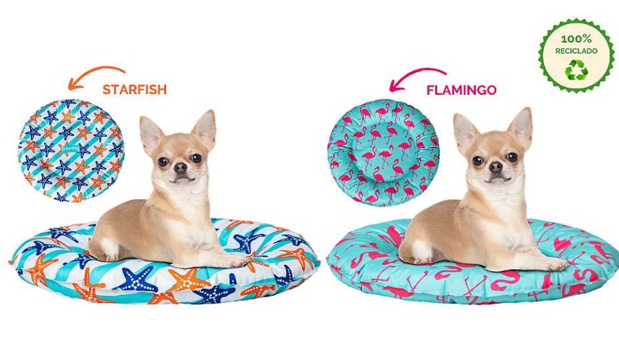 Perros Freedog Mantas Y Alfombras | Freedog Colchoneta Refrescante Flamingo Para Perros