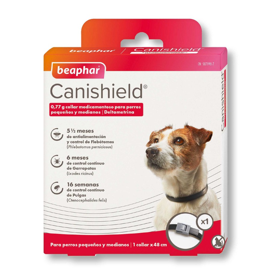 Perros Beaphar Collares | Beaphar Canishield Collar Antipar Sitos Para Perros Peque Os/Medianos (0,77G)