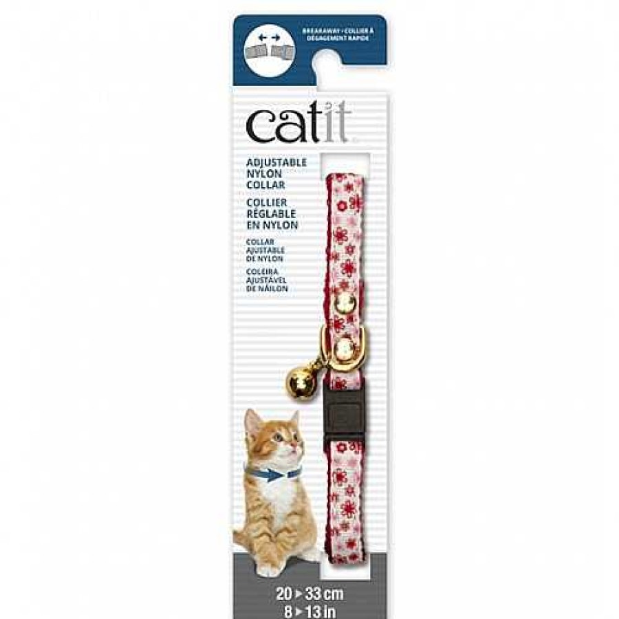 Gatos Catit Collares | Catit Collar Breakaway Remache Dorado Flores