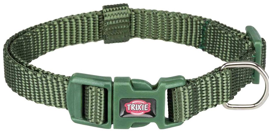 Perros Trixie Collares | Trixie Collar De Nylon New Premium Verde Selva