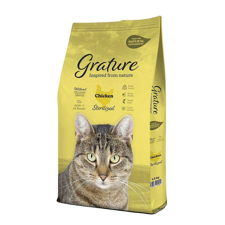 Gatos Grature Pienso | Grature Pienso De Pollo Para Gatos Adultos Esterilizados