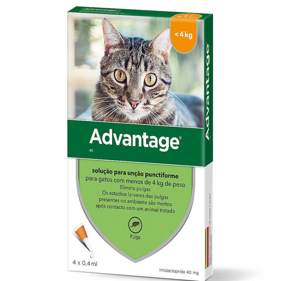 Gatos Advantage Pipetas | Advantage Pipetas Para Gatos -4 Kg (40Ml)