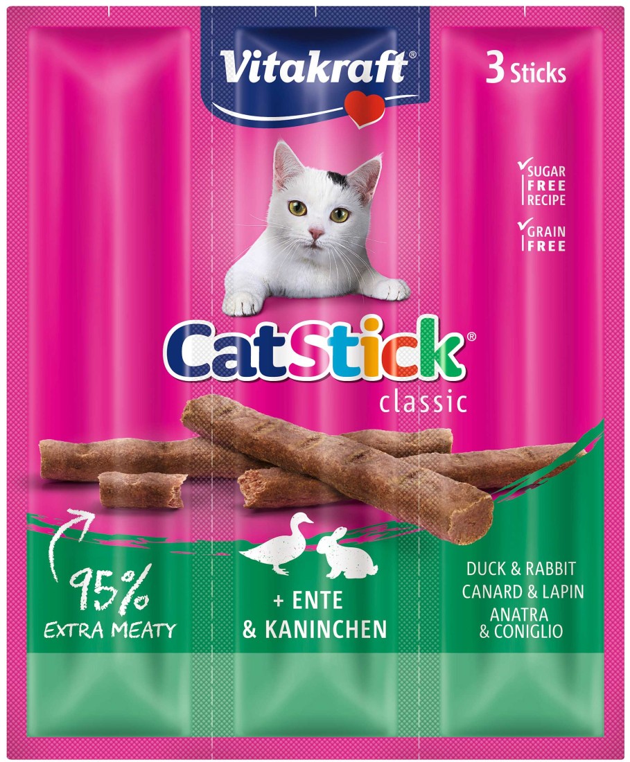 Gatos Vitakraft Palitos | Vitakraft Cat-Sticks Minis Pato-Conejo Para Gatos