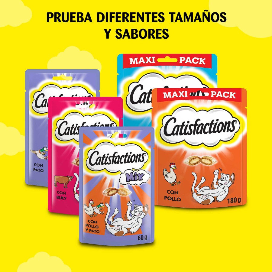 Gatos Catisfactions Galletas | Catisfactions Premios Para Gatos Sabor Buey