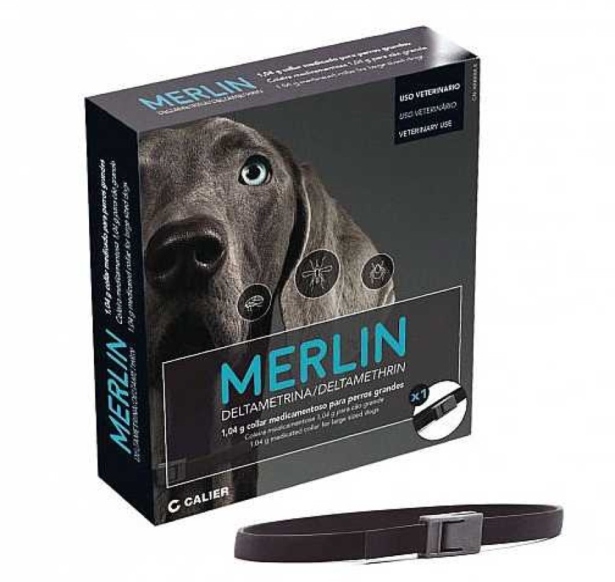 Perros Calier Collares | Calier Merlin Collar Antiparasitario Para Perros Grandes (1,04G)