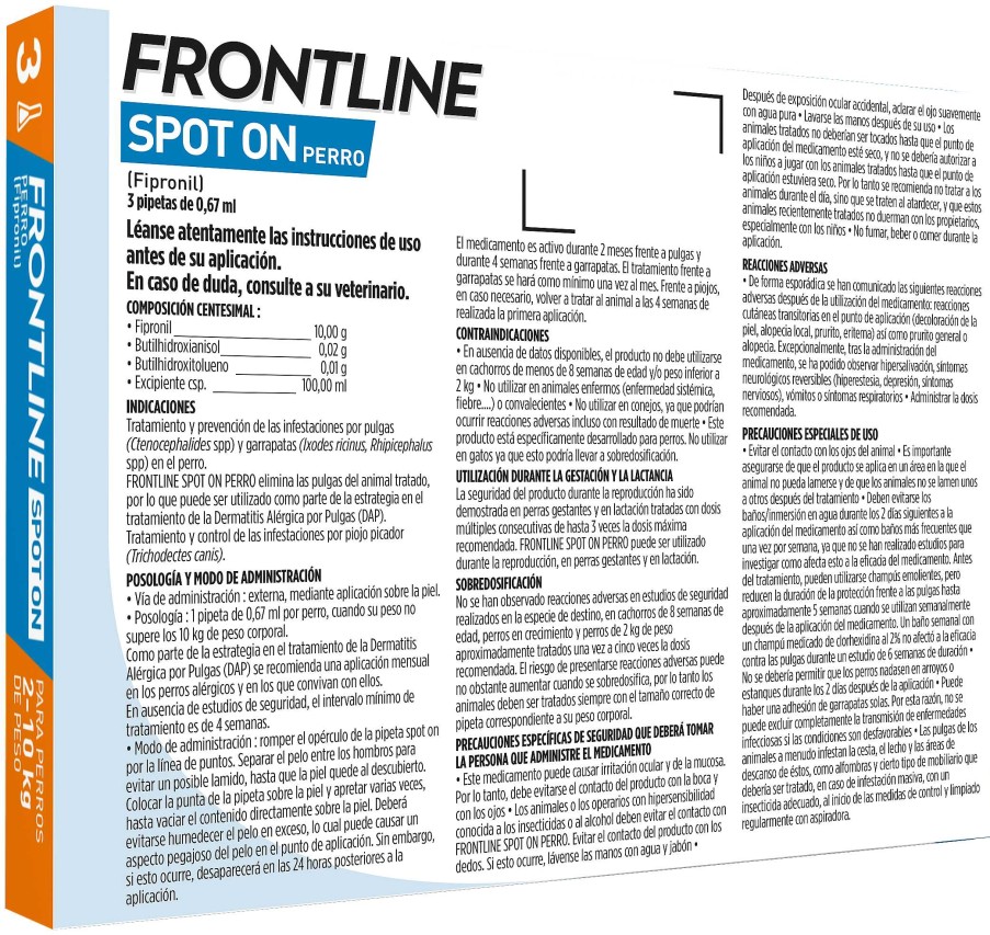 Perros Frontline Pipetas | Frontline Pipetas Spot On Para Perros De 2-10 Kg