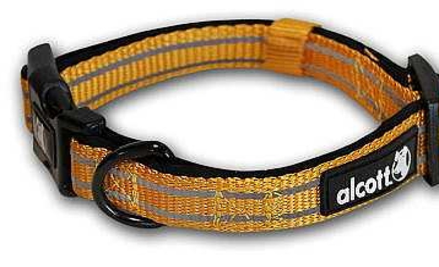 Perros Alcott Collares | Alcott Collar Traveler Adventure Reflectante Naranja