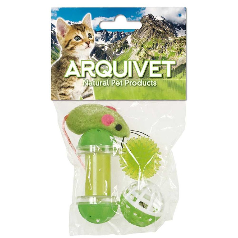 Gatos Arquivet Pelotas | Arquivet Set Juguetes Con Ratoncillo