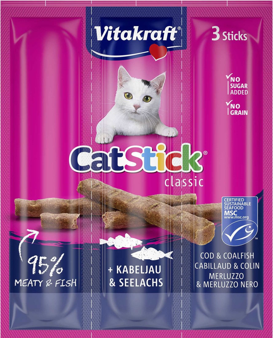 Gatos Vitakraft Palitos | Vitakraft Barritas Cat-Stick De Bacalao Y At N Para Gato