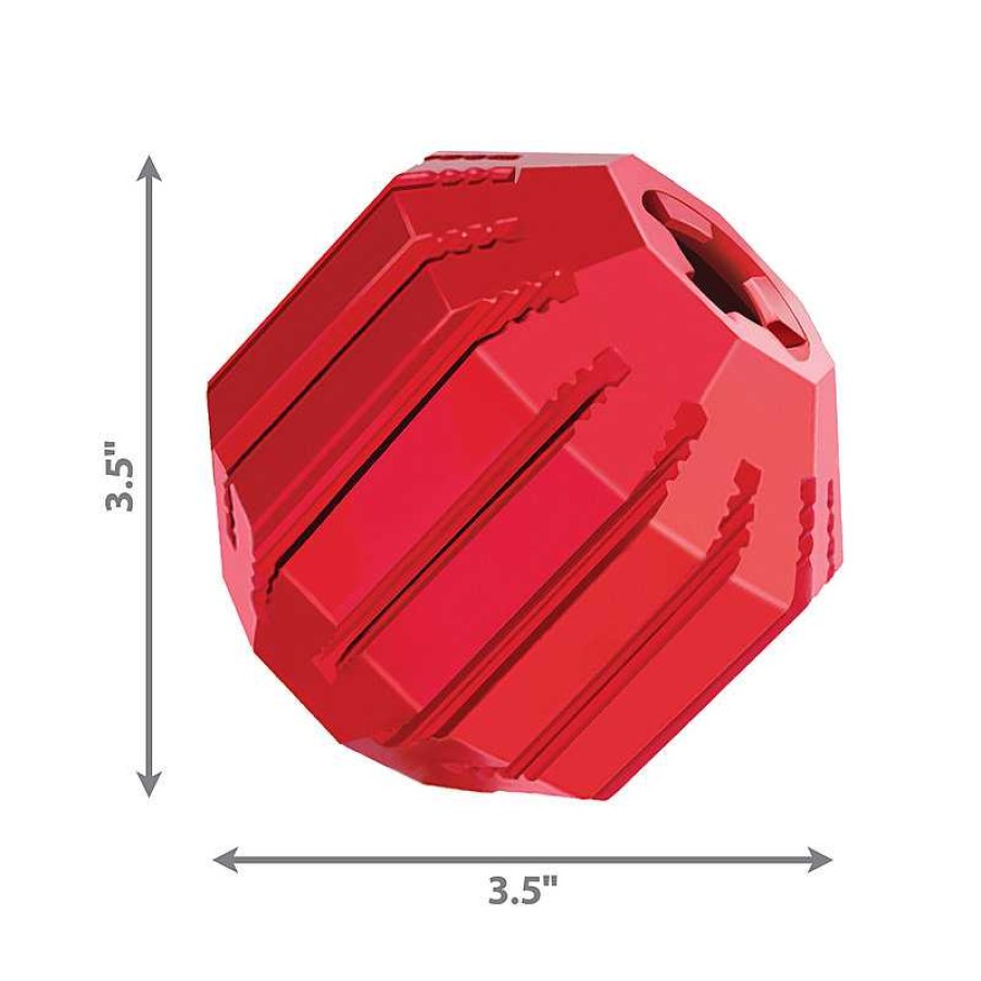 Perros KONG De Inteligencia E Interactivos | Kong Stuff-A-Ball Pelota Dental De Goma Roja