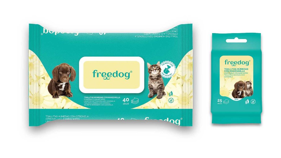 Perros Freedog Limpieza Y Desinfecci N | Freedog Toallitas H Medas De Manzanilla Para Perro Y Gato