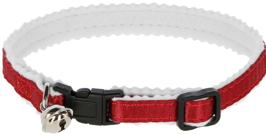 Gatos Kerbl Collares | Kerbl Collar Reflectante Rojo Para Gatos