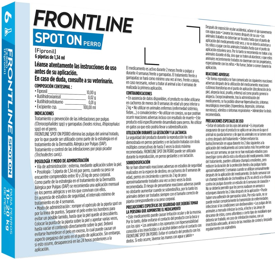 Perros Frontline Pipetas | Frontline Pipetas Spot On Para Perros De 10-20 Kg