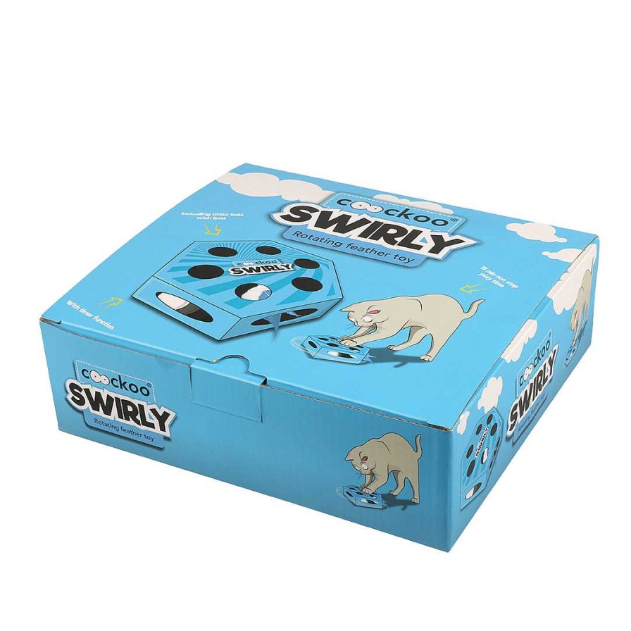 Gatos Coockoo De Inteligencia E Interactivos | Coockoo Juguete Interactivo Swirly Para Gatos Azul