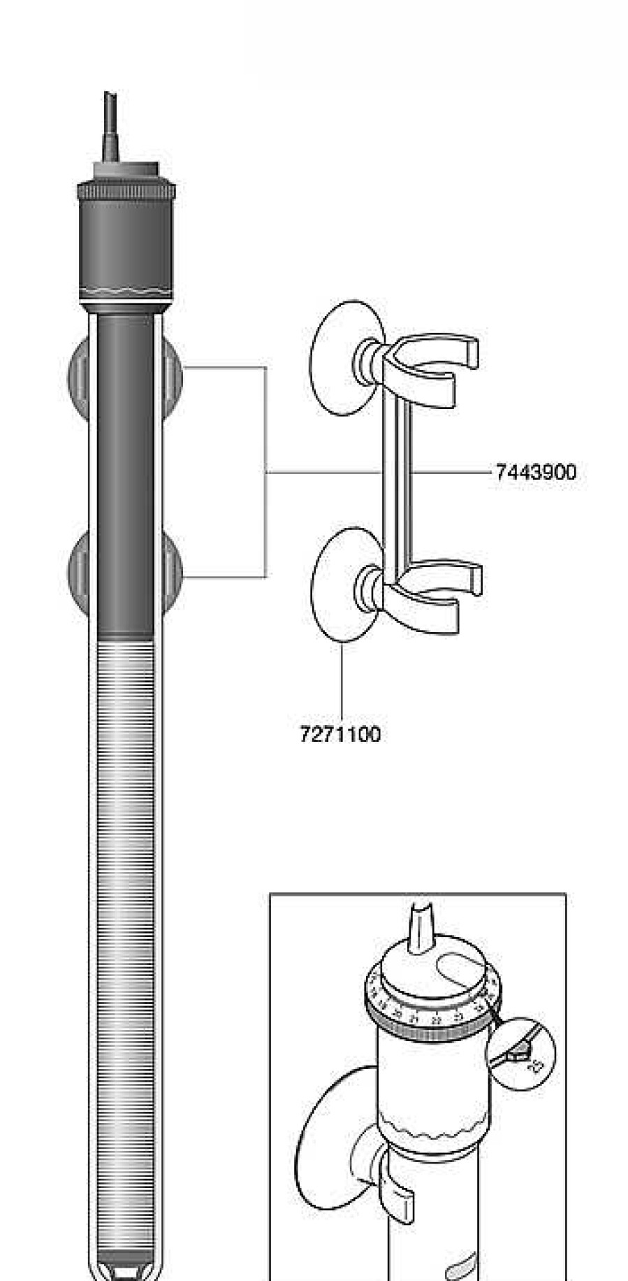 Peces Eheim Calentadores | Eheim Sujeci N De Doble Ventosa Para Thermocontrol Y Thermocontrol-E