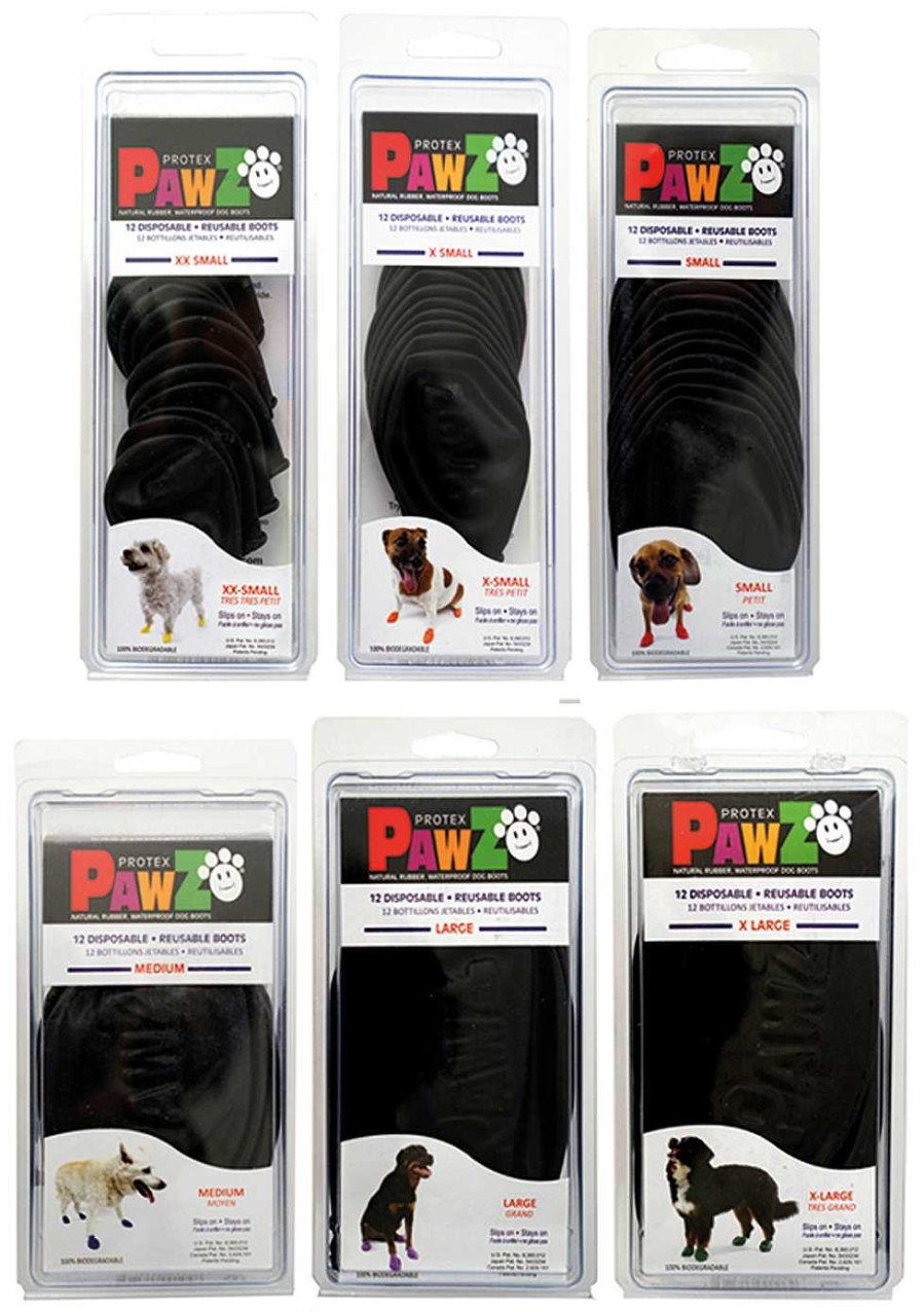 Perros Pawz dog Calzado | Pawz Dog Botas Negras Para Perros