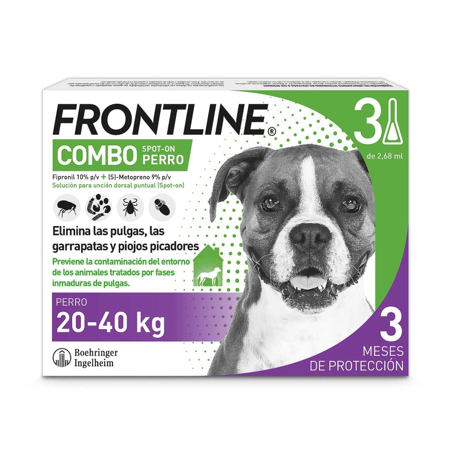 Perros Frontline Pipetas | Frontline Pipetas Combo Spot-On Para Perros De 20-40 Kg