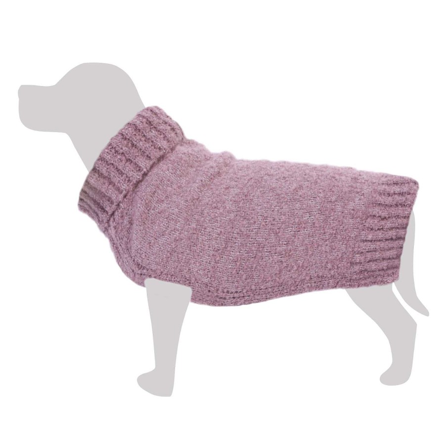 Perros Arquivet Jerseis Y Sudaderas | Arquivet Jersey De Punto Trenzado Rosa Claro