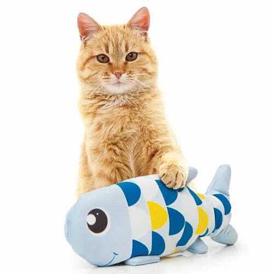 Gatos Catit Peluches Y Plumas | Catit Groovy Fish Azul