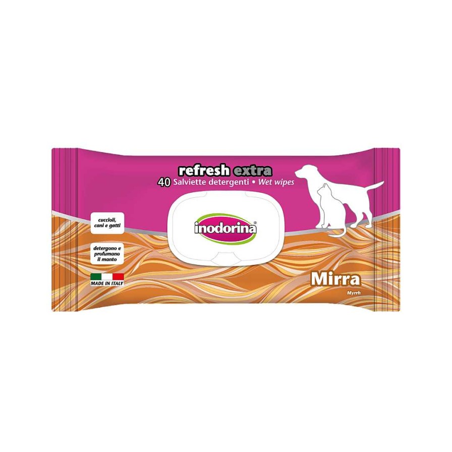 Gatos Inodorina Desodorizantes | Inodorina Toallitas H Medas Refresh Extra Mirra Oriental Para Perros Y Gatos