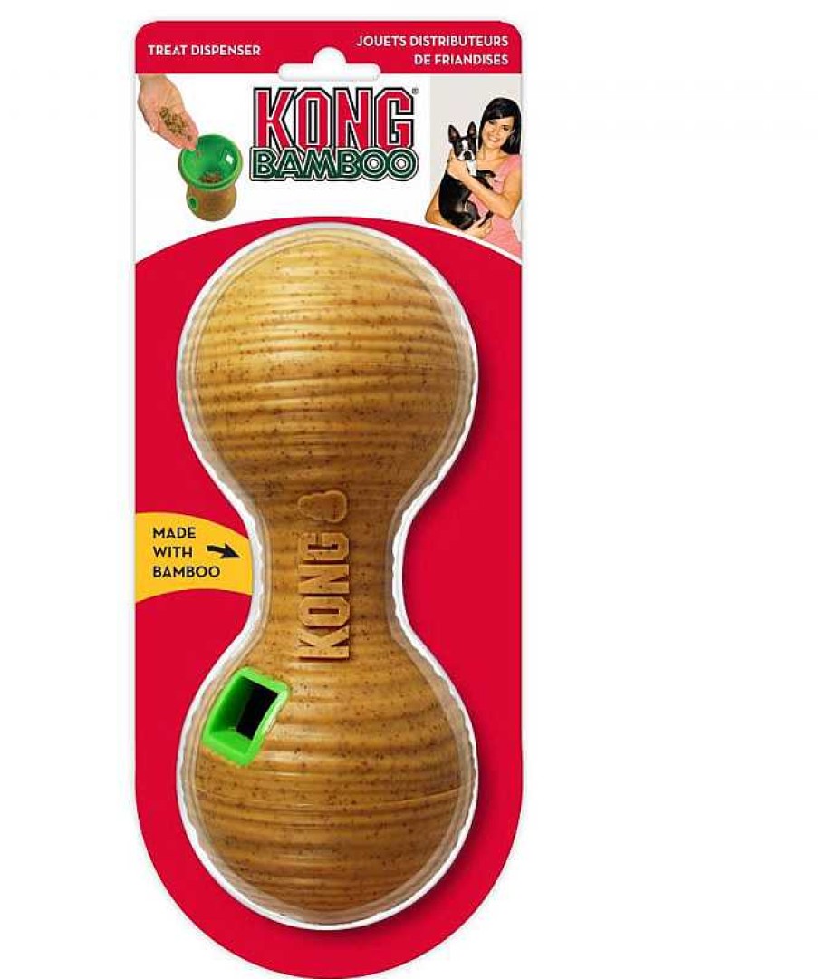 Perros KONG De Inteligencia E Interactivos | Kong Dispensador De Golosinas Bamboo Feeder Dumbbell