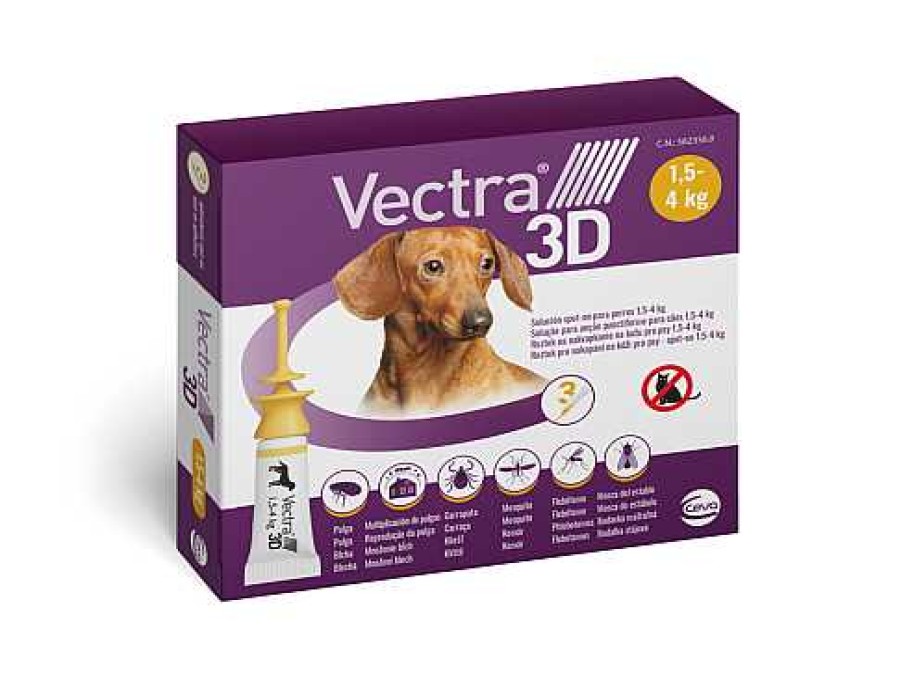 Perros Vectra Pipetas | Vectra Pipetas 3D Soluci N Spot-On Para Perros De 1,5-4 Kg