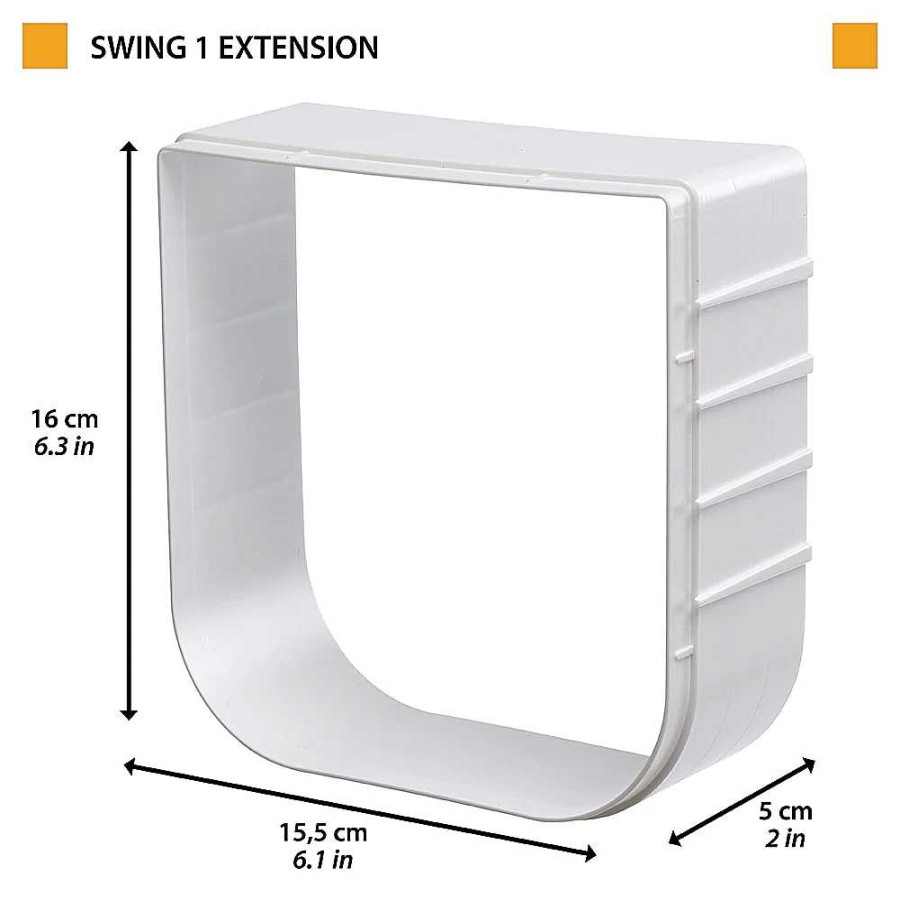 Gatos Ferplast | Ferplast Extension Blanca Para Puerta Gatera Swing