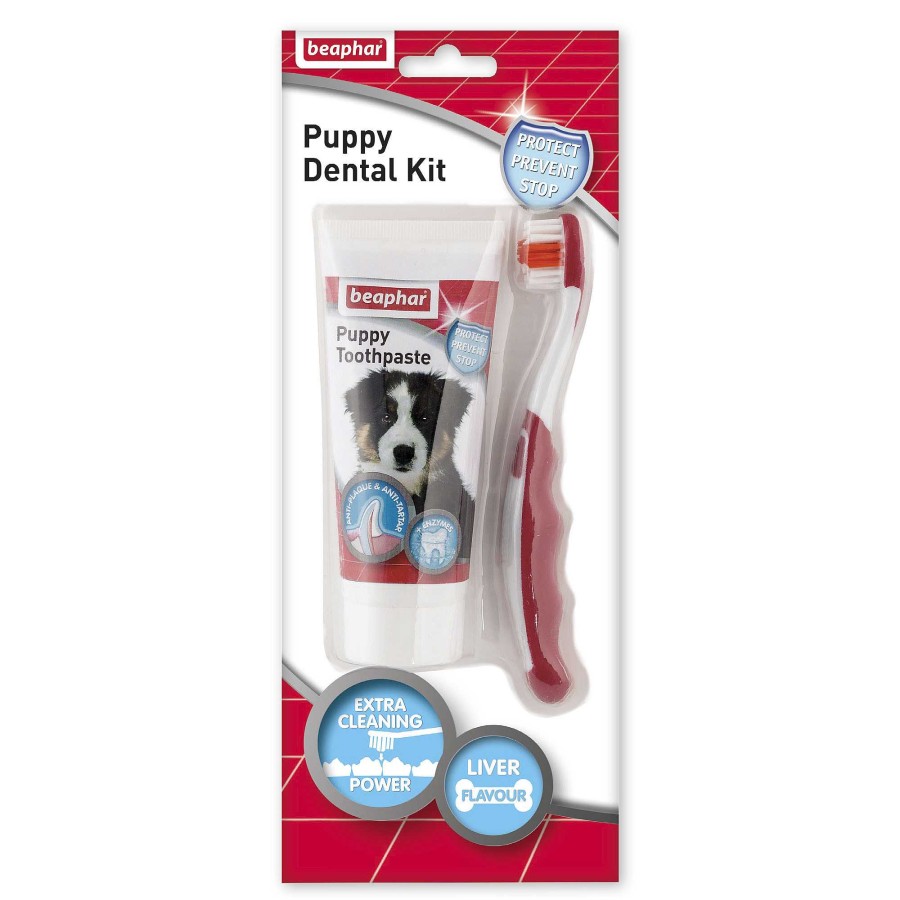 Perros Beaphar Higiene Bucodental | Beaphar Pack Dental Cachorros Pasta Dental + Cepillo