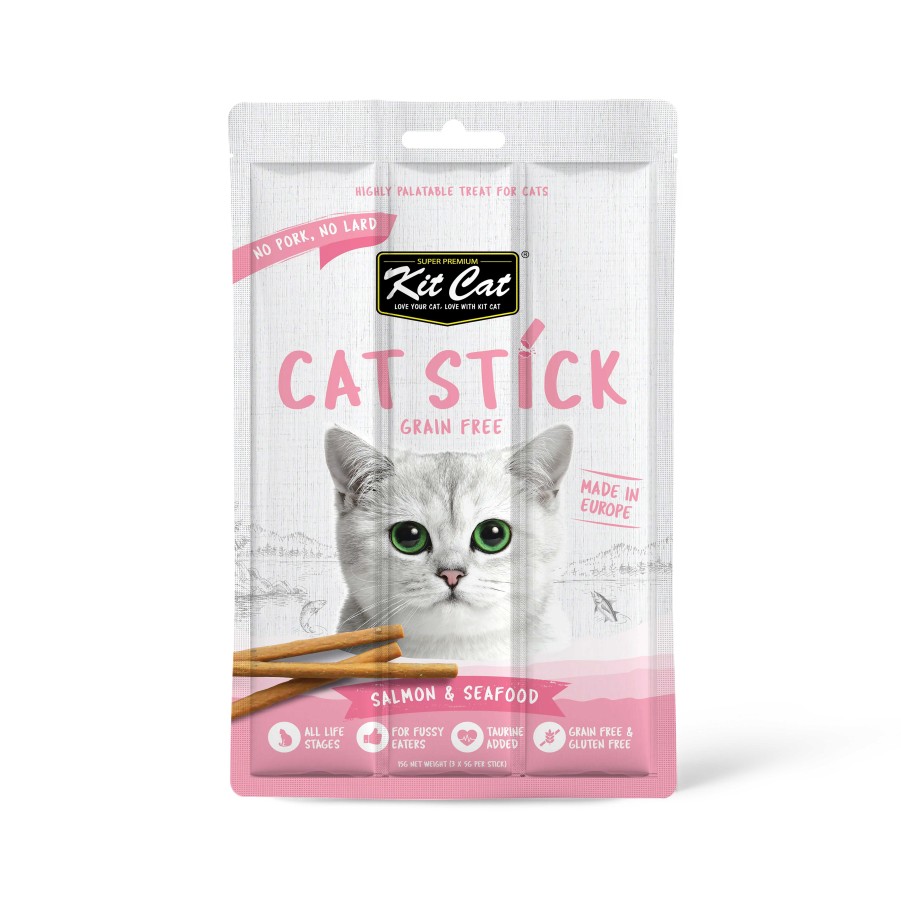 Gatos Kit Cat Palitos | Kit Cat Stick De Salm N Y Marisco Para Gatos