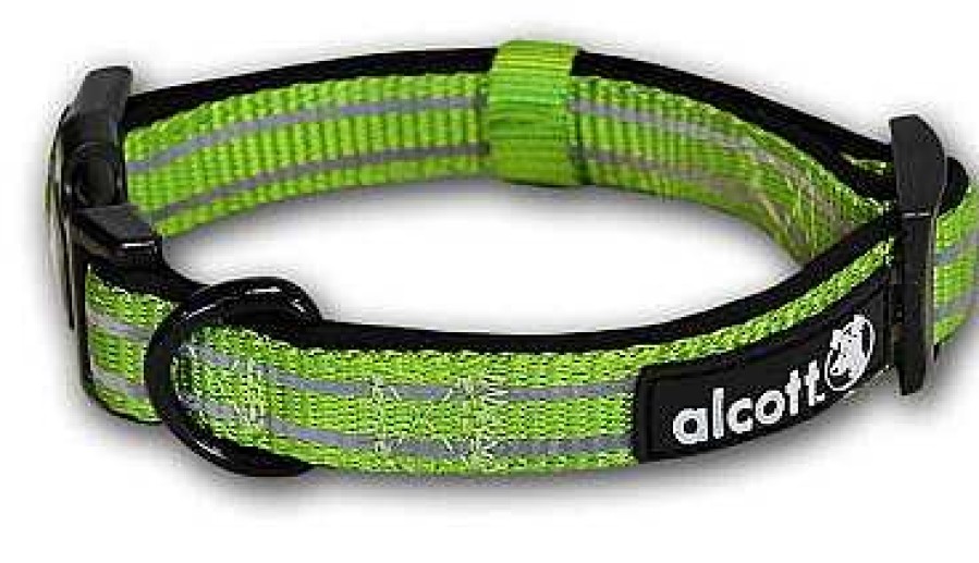 Perros Alcott Collares | Alcott Collar Explorer Adventure Reflectante Verde