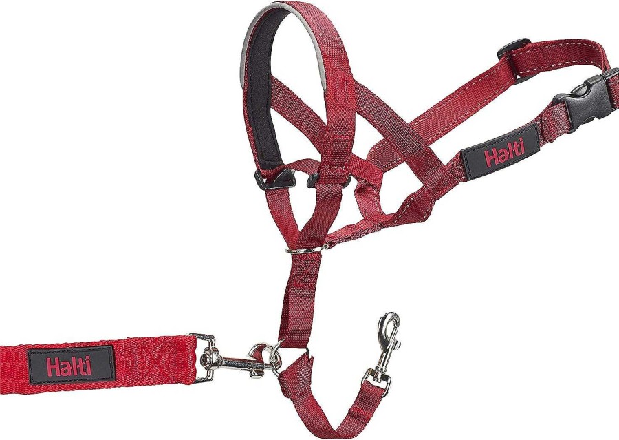 Perros Halti Collares De Adiestramiento | Halti Bozal Antitirones Head Collar Rojo Para Perros