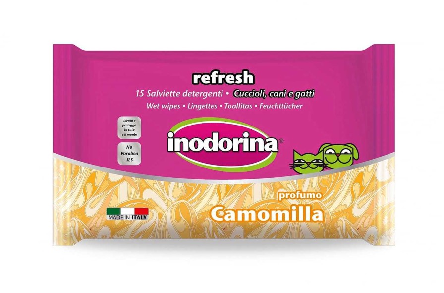 Gatos Inodorina Desodorizantes | Inodorina Toallitas H Medas Refresh Manzanilla Para Perros Y Gatos