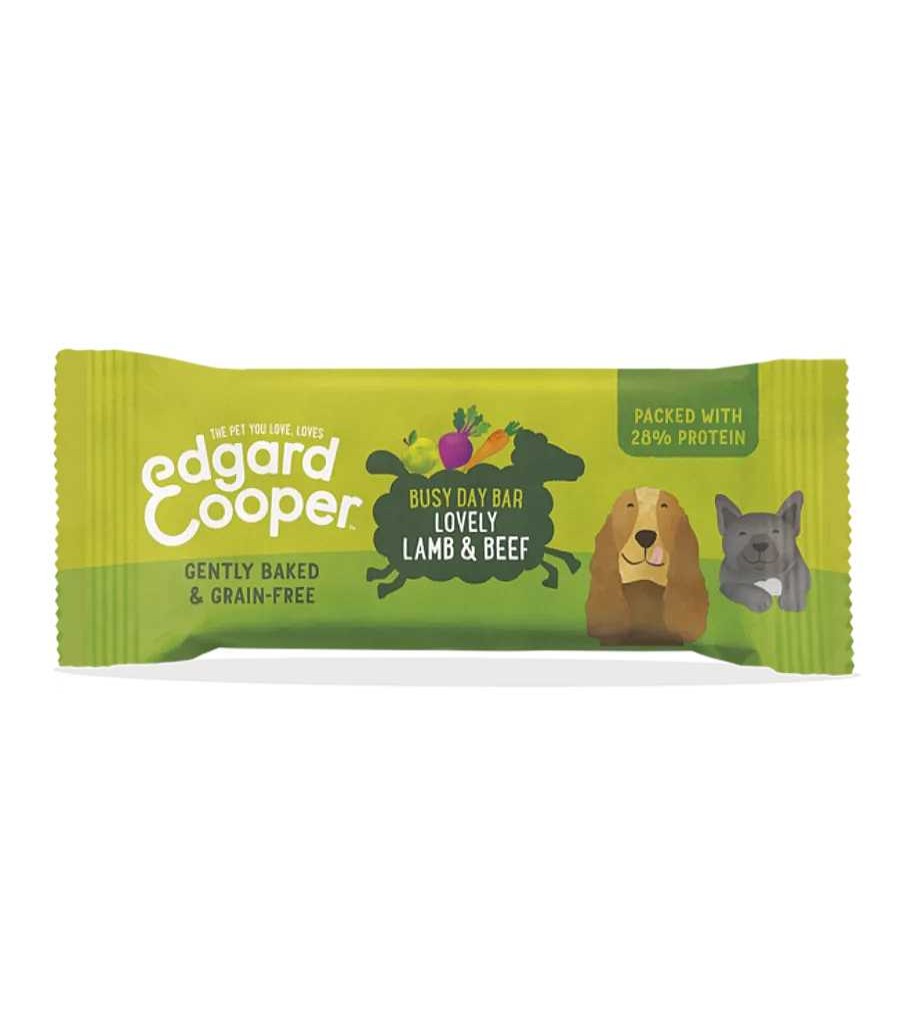 Perros Edgard & Cooper Semi-H Medos | Edgard & Cooper Barra Sin Cereales Con Cordero, Ternera, Manzana, Remolacha Y Zanahoria