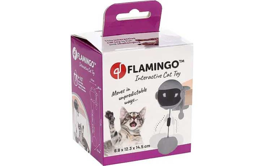 Gatos Flamingo De Inteligencia E Interactivos | Flamingo Juguete Electr Nico Yoyo Gris Oscuro Para Gatos