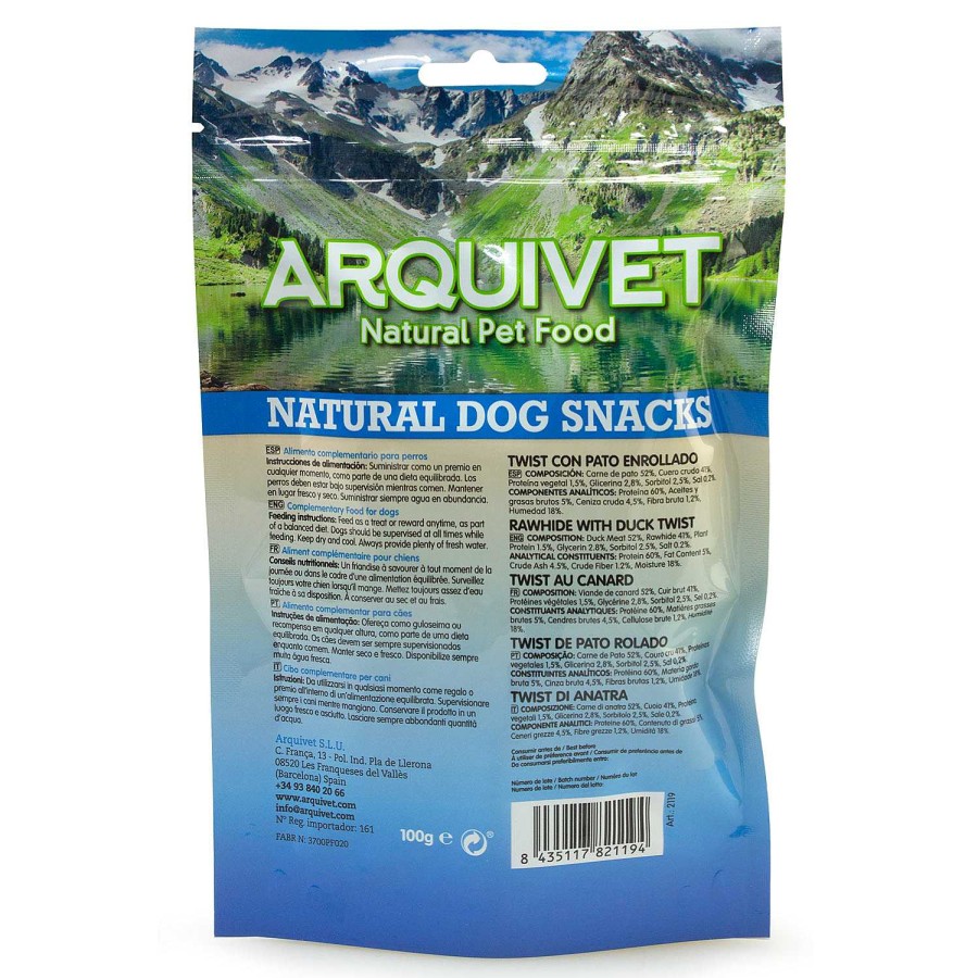 Perros Arquivet Naturales | Arquivet Twist Con Pato Enrollado 13 Cm