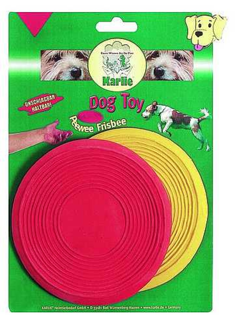 Perros Karlie Flamingo Discos Y Frisbees | Karlie Flamingo Latex Frisbee Peewee Rojo/Amarillo