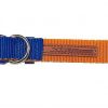 Perros Nayeco Collares | Nayeco Collar De Nylon X-Trm Doble Premium Azul Y Naranja